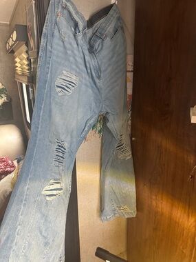 torrid Light Blue Distressed Flare Jeans